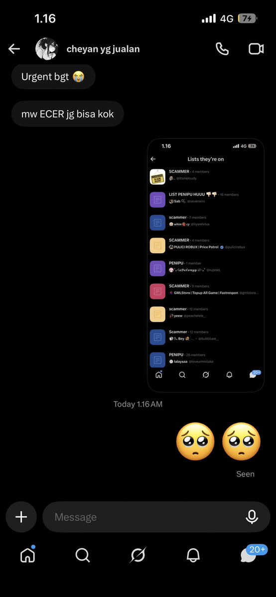 hijklmnono's tweet photo. Tiati kalau ada yg nawarin robux dengan embel embel urgent dan di bawah harga pada umumnya https://t.co/DOmYIsxCxG