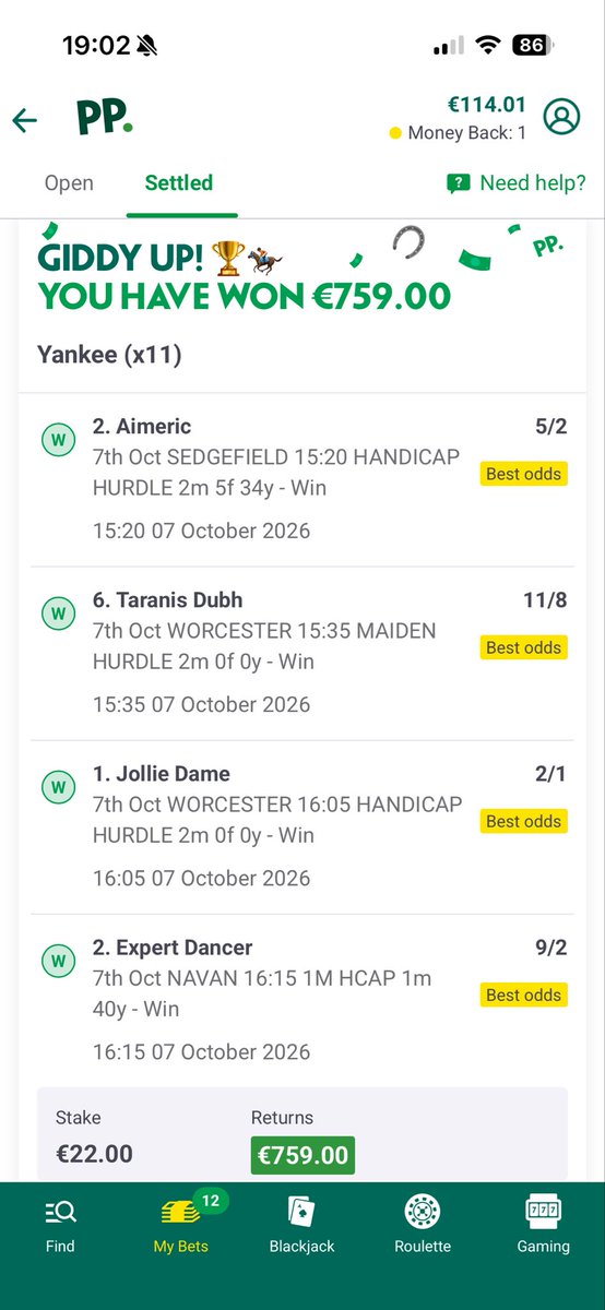 CheltAnte's tweet photo. 🐎 National Hunt may not officially be back yet… but we certainly are.

We’ve landed 2 big bets over the last few days 👀

€10 → €419.07 
€22 → €759.00 

€32 staked → €1,178.07 returned

#HorseRacing #NationalHunt #Cheltenham #AntePost https://t.co/WTrRtGfKQg