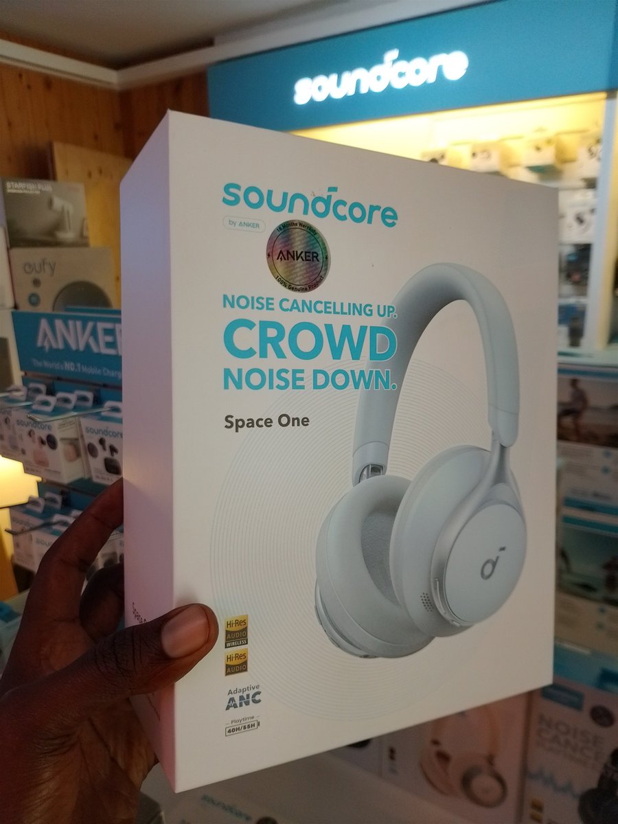 WorldOfSmart's tweet photo. Anker Soundcore Space One โ Active Noise Cancelling Headphones โโ Blue. Ksh 11,500/=
2X* stronger voice reduction *Compared with soundcore Life Q30 headphones
Reduce noise by up to 98%* with adaptive noise cancelling.
#Soundcore #Headphones #Anker https://t.co/xuVfw7KPp2