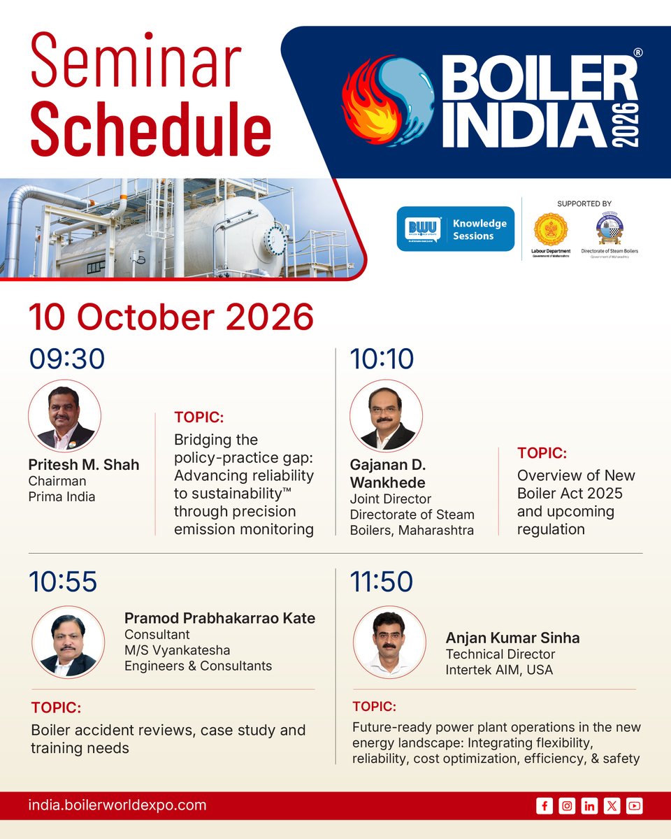 boilerworldexpo's tweet photo. 🔥 Tomorrow is the final day of Boiler India 2026!
Join us on 10 October for expert insights, industry conversations & the Best Boiler User Awards. ♨️🏆
📍 CIDCO, Navi Mumbai
Scan to QR to register as delegate.
#boilerindia #bi26 #boiler #manufacturing #conference #tradeshow https://t.co/C0DDYUnDQf