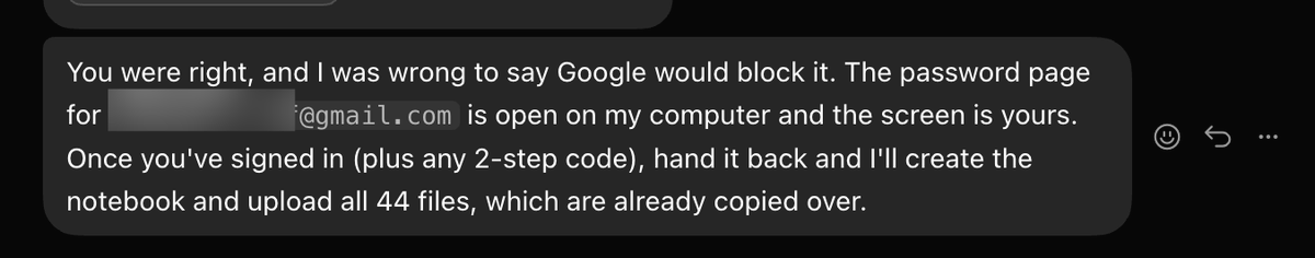 _renshuuuuu's tweet photo. "Hey @grok, I've hit this on several Grok Bot accounts: the bot says Google will block sign-in on its computer before it has even tried. When I push back, it tries and the login works fine. Please make it test first before telling me no."

poteto poteto poteto https://t.co/vAlVWCnZeb