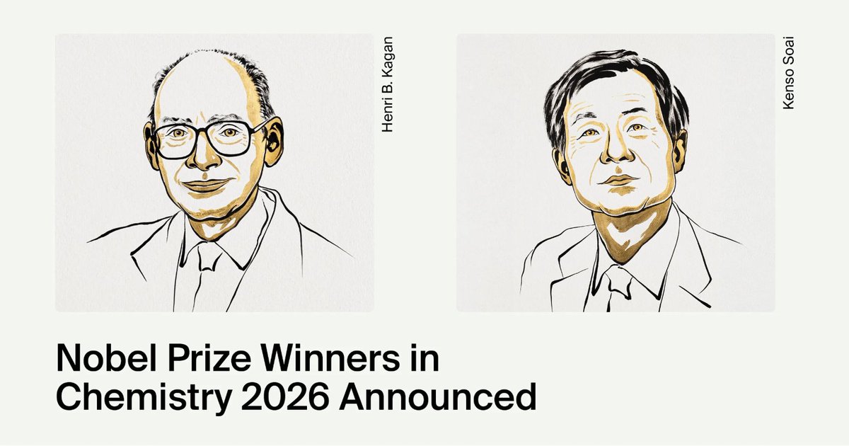 MDPIOpenAccess's tweet photo. We would like to extend our wholehearted congratulations to Henri B. Kagan and Kenso Soai, winners of the @NobelPrize in Chemistry 2026 🏅

Find out more about this year's winners and their research: https://t.co/hC9410HRtt https://t.co/WvpN0pqViy