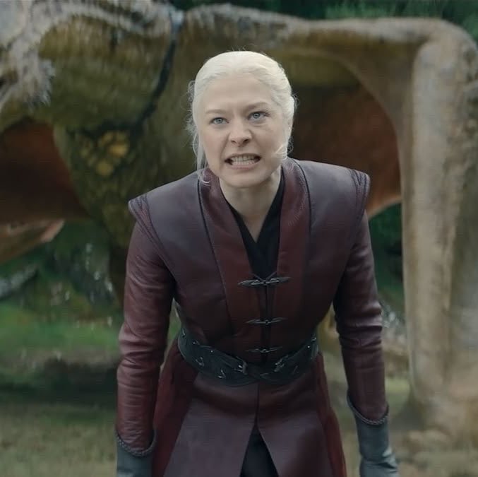 hucklemiy's tweet photo. older rhaenyra still has that little girl in her somewhere https://t.co/hdmUN0M5Xi