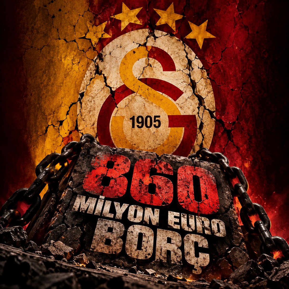luganoburak's tweet photo. 12 senede 7 şampiyonluk. Neredeyse her sene Şampiyonlar Ligi. Milyonlarca euro gelir, türlü türlü sponsorlar…

Ama borç 860 MİLYON EURO.

Bu para nereye gidiyor kardeşim?

İnsan ister istemez soruyor: Galatasaray başarılı olduğu için mi bu kadar para dönüyor, yoksa bu para dönmeye devam etsin diye mi Galatasaray başarılı olmak zorunda?

Çünkü Galatasaray başarısız olursa musluk kapanacak. Fenerbahçe şampiyon olursa birilerinin düzeni bozulacak.

Fenerbahçe’yi ise bu çarkın içine sokamıyorlar.

Çünkü Fenerbahçe’nin boynunda TASMA İZİ YOK.