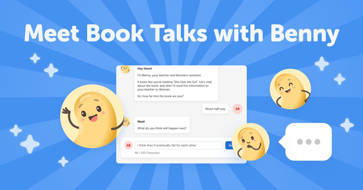 beanstackapp's tweet photo. Benny's got something to talk about! 📚💬 New Comprehension Book Talks in #Beanstack help students reflect on plot, characters, and themes while giving educators insight into what they understood and where support could help. #KeepReading https://t.co/ksKwWpkkrj https://t.co/b5622plnCp