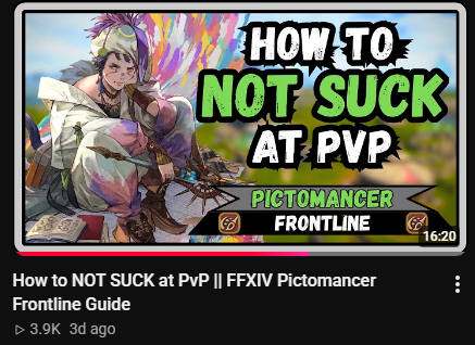 gidsonBrand's tweet photo. Man people really liked Pictomancer shenanigans, huh?

It feels like the only genuine "how to not suck" guide because I was terrible with it a week ago 😅

Thank yall for watching! Sage or Dragoon will be next, depending on how much time I have before Gateway Fate! https://t.co/TiXZ01rxcp