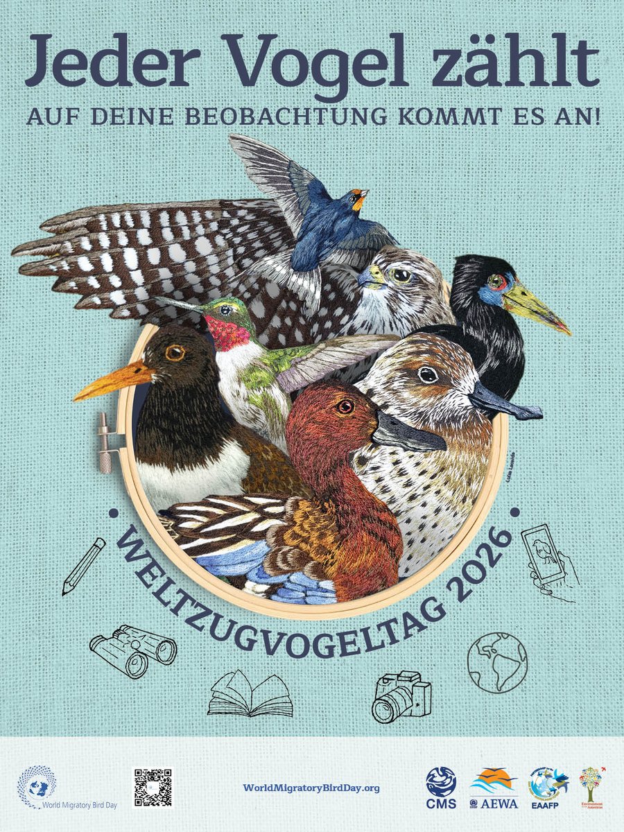 UNgts's tweet photo. 🐦 Jeder Vogel zählt! Ob Sichtung melden, Citizen-Science-App nutzen oder bei Vogelzählungen mitmachen: Deine Beobachtungen liefern wertvolle Daten für Forschung, Naturschutz und Politik. Gemeinsam schützen wir Zugvögel. 

#WMBD2026 #Weltzugvogeltag https://t.co/uuTyKgLZsg https://t.co/0BHll4dxfk