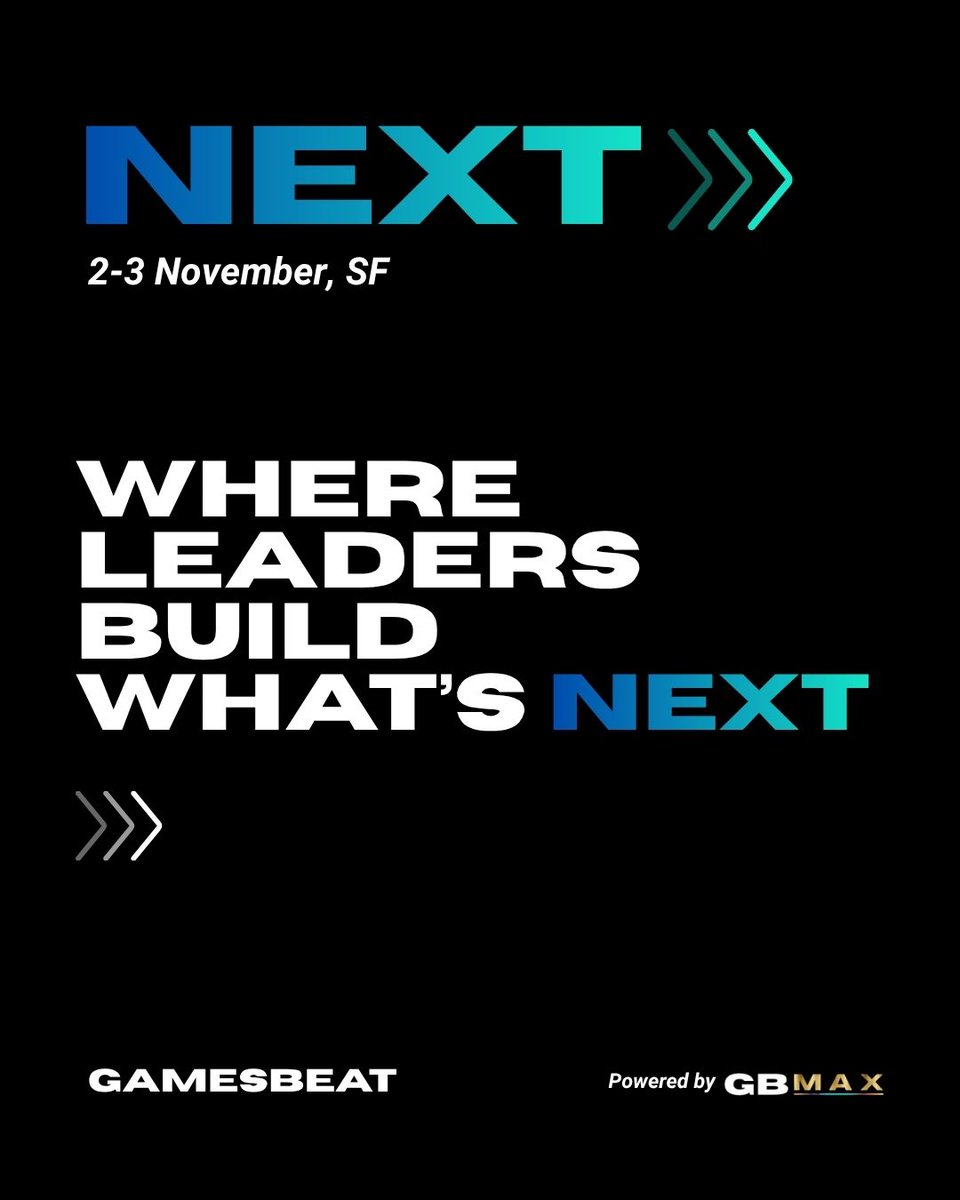 GamesBeat's tweet photo. .@deantak takes a closer look at the leaders, legends, and conversations coming to GamesBeat NEXT 2026.

41 sessions. 500 executives in the same room, including former executives of @NintendoAmerica, @SEGA, @PlayStation, @Microsoft, and more.

Where the biggest deals close in 2027.

Read the full story → https://t.co/PCKvDyINFg

BOGO ends Oct 11th → https://t.co/Nl4K25slEI