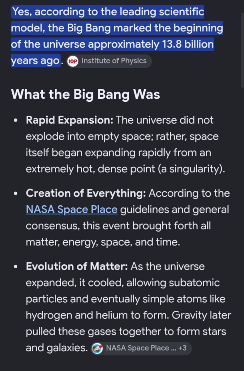 vxs_user98's tweet photo. @jpvanhoy @Buckeye451973 @dillyaali @BarelyProt Whew chile so Wikipedia is your source

And anyways, you claim the Universe didn't begin at the Big Bang, but the standard view in physics is that the Universe did begin at the Big Bang lol which is what I've been explaining https://t.co/FYGOuigyrF