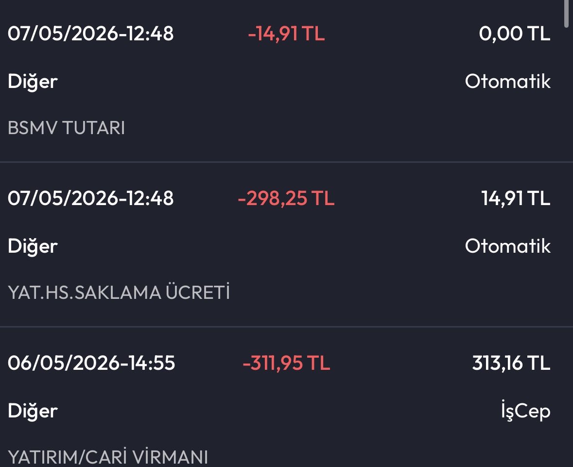 tabanCIM's tweet photo. zaten borsada her allah’ın günü para kaybediyoruz bir de senede 4-5 defa saklama ücreti altında para saplıyorsunuz nedir bu??? @isbankasi @isyatirim @MerkeziKayitTur https://t.co/DiCC2q7UGp