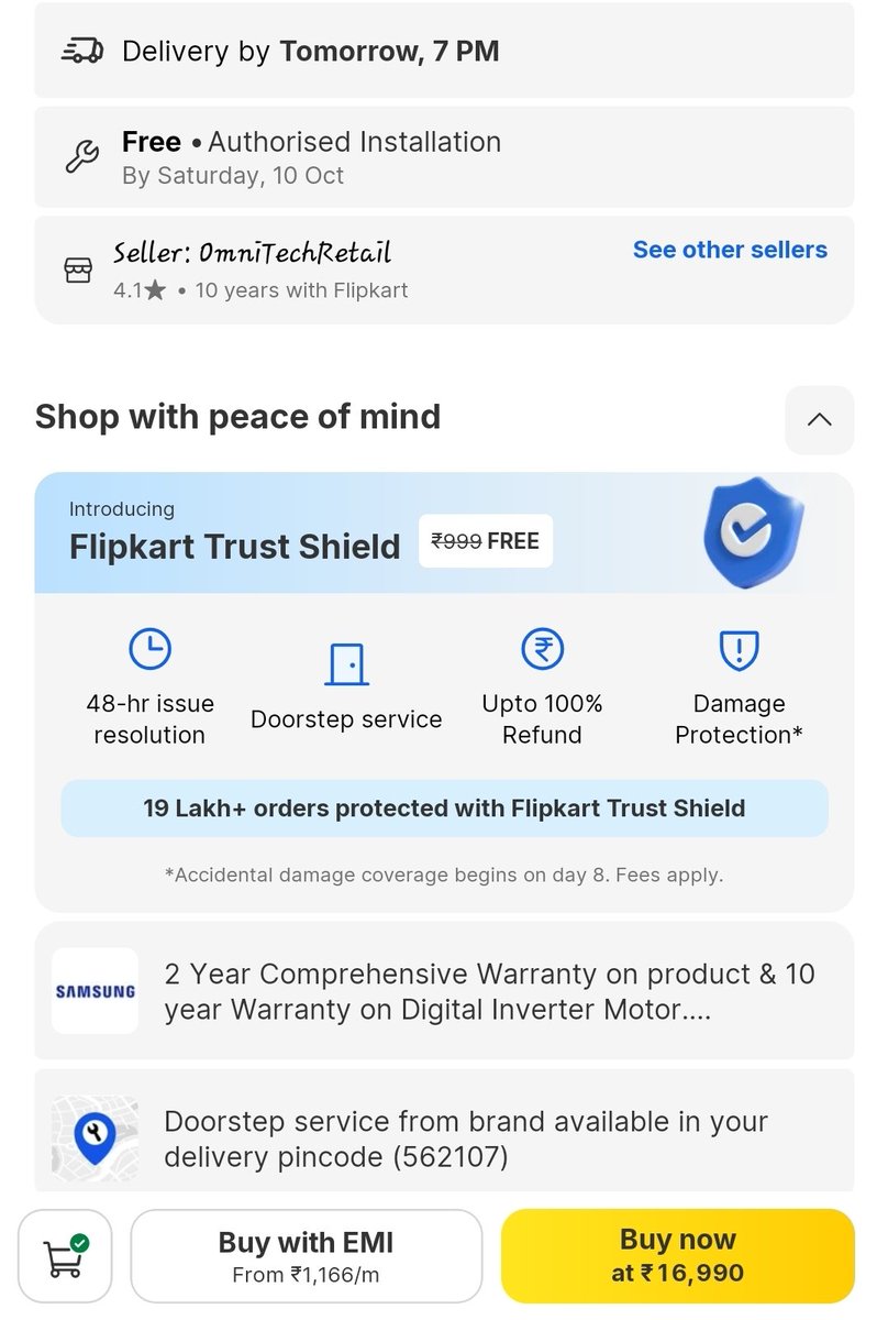 iampratikkumar0's tweet photo. @flipkartsupport @Flipkart It shows 16k then becomes 19k wow ? BBD sale ? Or fooling customers? https://t.co/aObovDXcRj