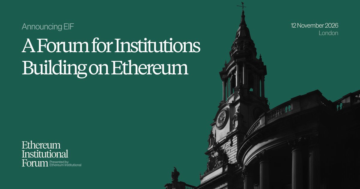 ethereuminsti's tweet photo. Next month, @drakefjustin presents and takes questions from institutions directly at the Ethereum Institutional Forum in London.

Post-quantum session and live Q&amp;A, 12 November.

Invite-only, limited places remain. 

Request your place at the link below. https://t.co/4QvmRZU090