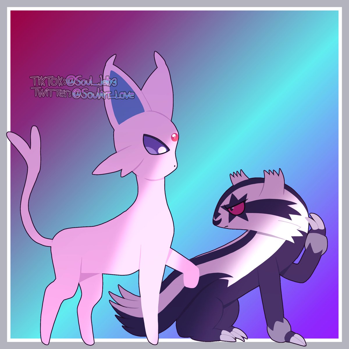 SoulArt_Love's tweet photo. Espeon x Galarian Linoone

#Pokémon #espeon #galarianlinoone https://t.co/tHi3a5eiPB