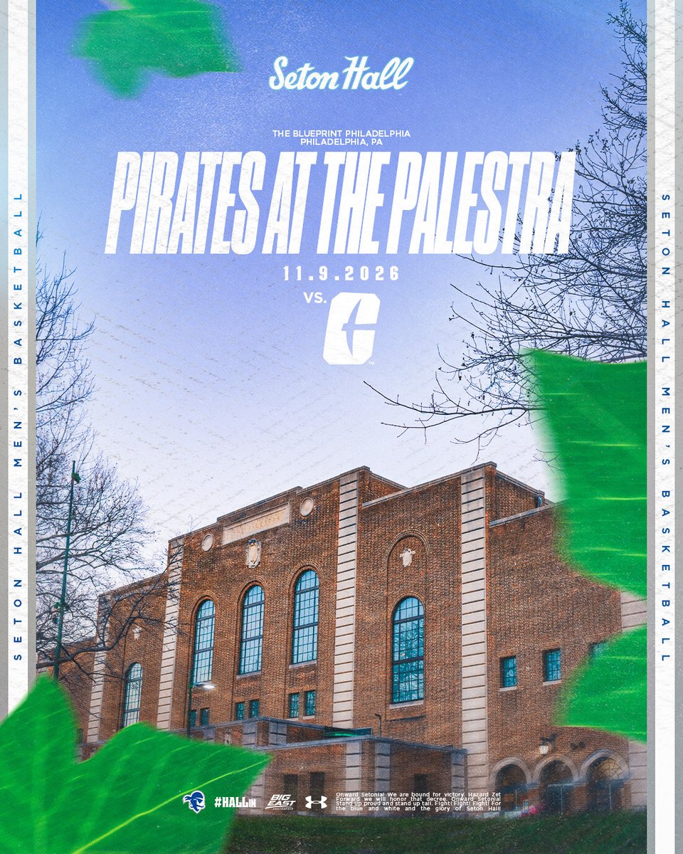 SetonHallMBB's tweet photo. 𝐏𝐢𝐫𝐚𝐭𝐞𝐬 𝐚𝐭 𝐓𝐡𝐞 𝐏𝐚𝐥𝐞𝐬𝐭𝐫𝐚.

Get tickets to see us take the court at The Cathedral of College Basketball.

🎟️https://t.co/f5V2FGecbN

#DDD https://t.co/IiBgH3b3XA