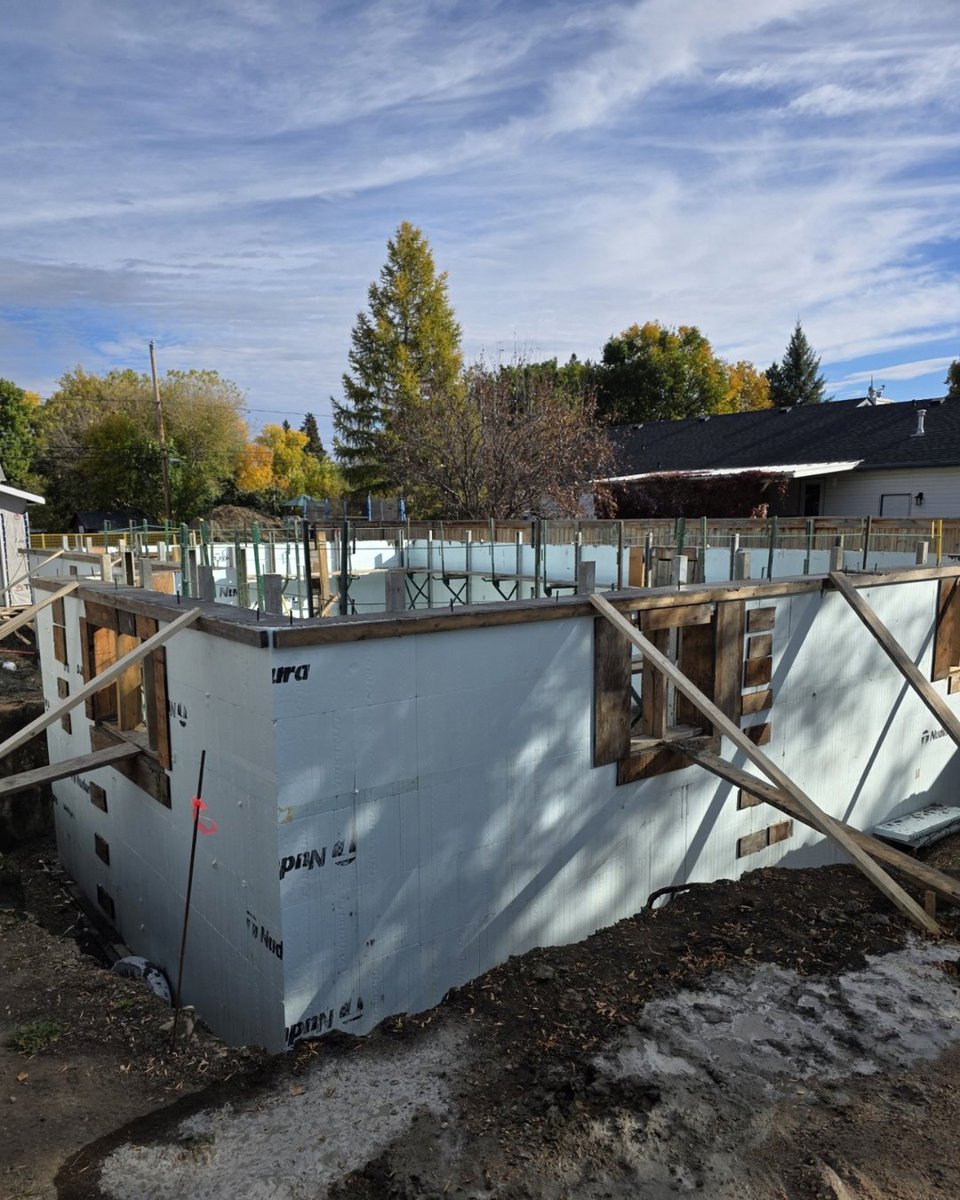 PrairieICF's tweet photo. Another @NUDURAICF basement freshly poured!  Let's hope this beautiful weather sticks around a while longer. https://t.co/nlIsqs0Sqd