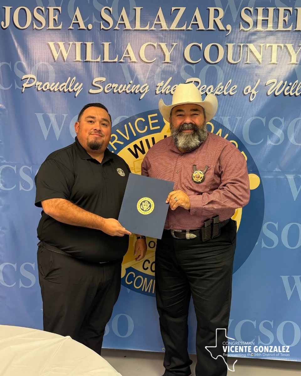 RepGonzalez's tweet photo. Today, on National Coffee with a Cop Day, #TeamGonzalez joined Kleberg and Willacy County officers in Kingsville to strengthen important relationships and build even greater trust between local law enforcement and our communities!

Thank you to the dedicated officers who participated and met with our neighbors. Your continued service to South Texas keeps us all safe!