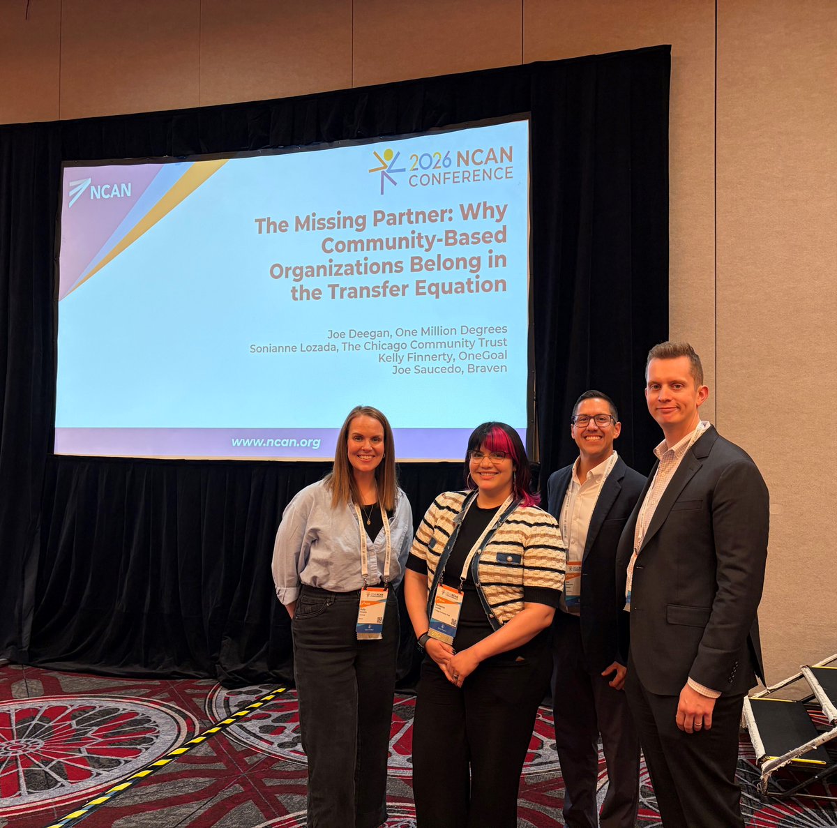 OneGoalGraduate's tweet photo. Another #NCAN2026 in the books!🎓✨OneGoal's Kelly Hepner Finnerty co-led a session on effective community-based org and higher-ed collaborations. As always, it was inspiring to learn from other leaders and orgs! Thanks for a great conference, @NCANetwork! https://t.co/7RvYUGp7EB