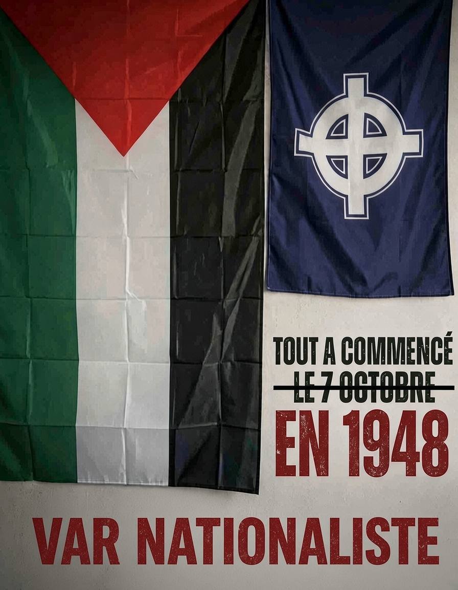 VarNationaliste's tweet photo. Nous ne voulons pas être les Palestiniens d'Europe !
Paix en Palestine !
La France aux Français !
#IsraelTerroristEntity #ZOG https://t.co/63GeNU6i3U