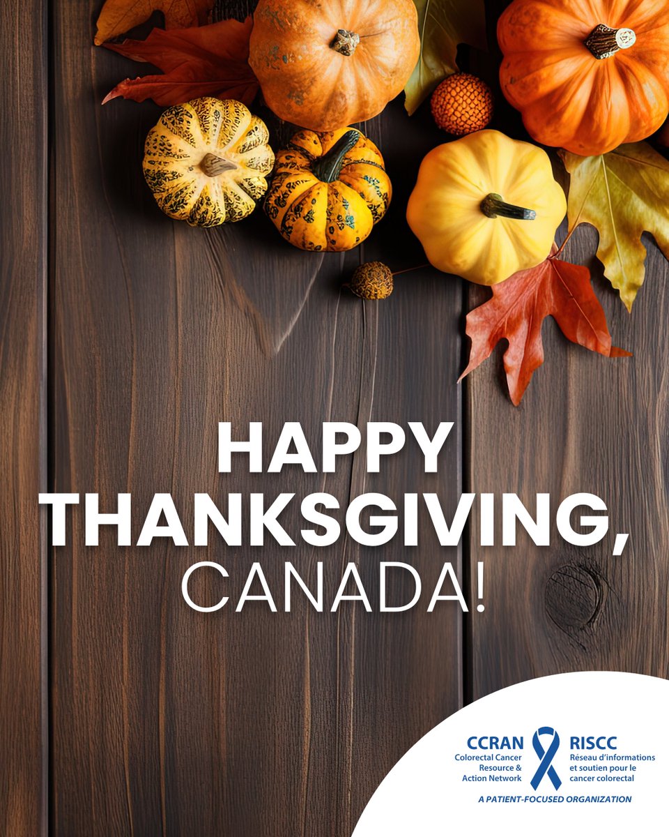 ccranorg's tweet photo. This Thanksgiving, we’re grateful for every patient, caregiver, clinician, researcher and advocate who strengthens Canada’s cancer community. Your voices, experiences and dedication help drive meaningful change.

Wishing you and your loved ones a safe and meaningful Thanksgiving! https://t.co/pIylg1Dvku