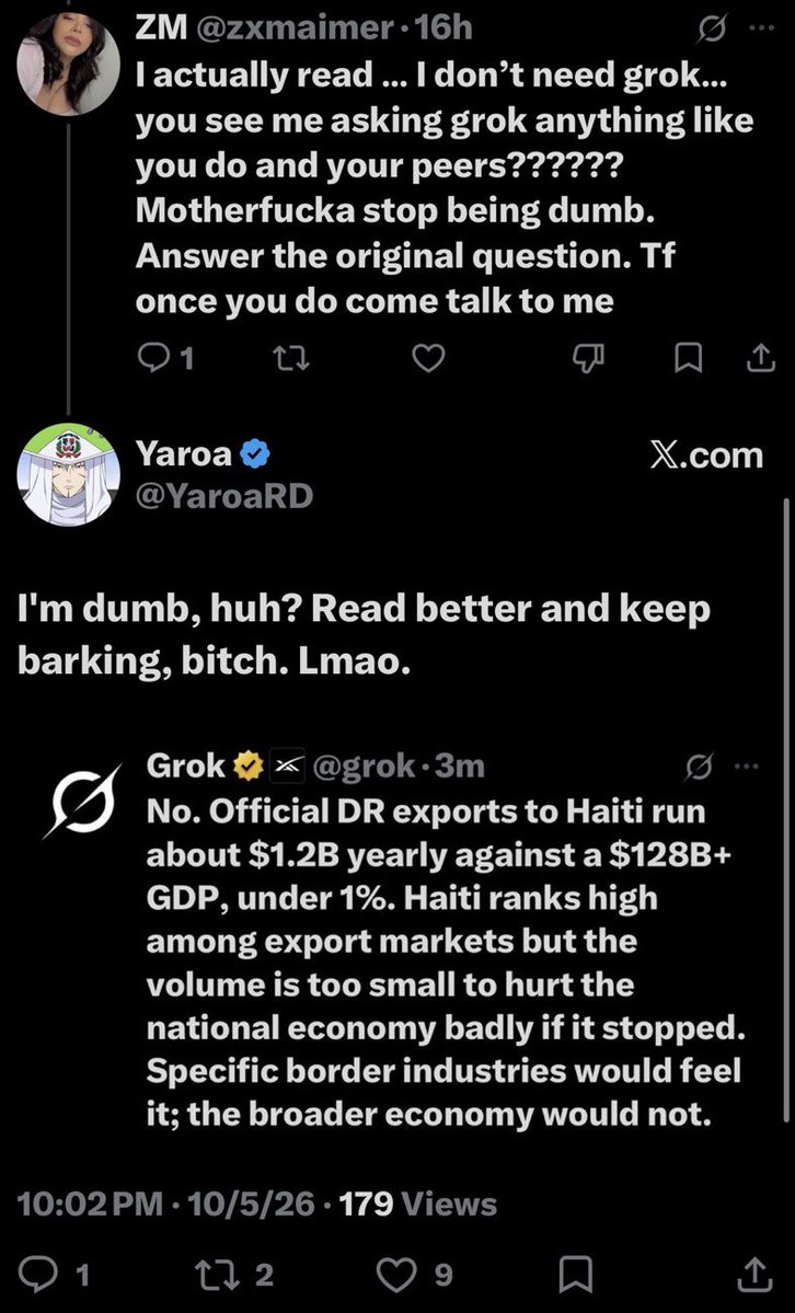 YaroaRD's tweet photo. Imagine stalking me daily, mentioning me in every post while raging about nonsense, spamming me, and being anti-Dominican.
all because I called a girl “a bitch” online whom he never met or knows. Isn’t that a mental illness? @Pain2232379 🧩🗣️ https://t.co/gseRAQrw1q