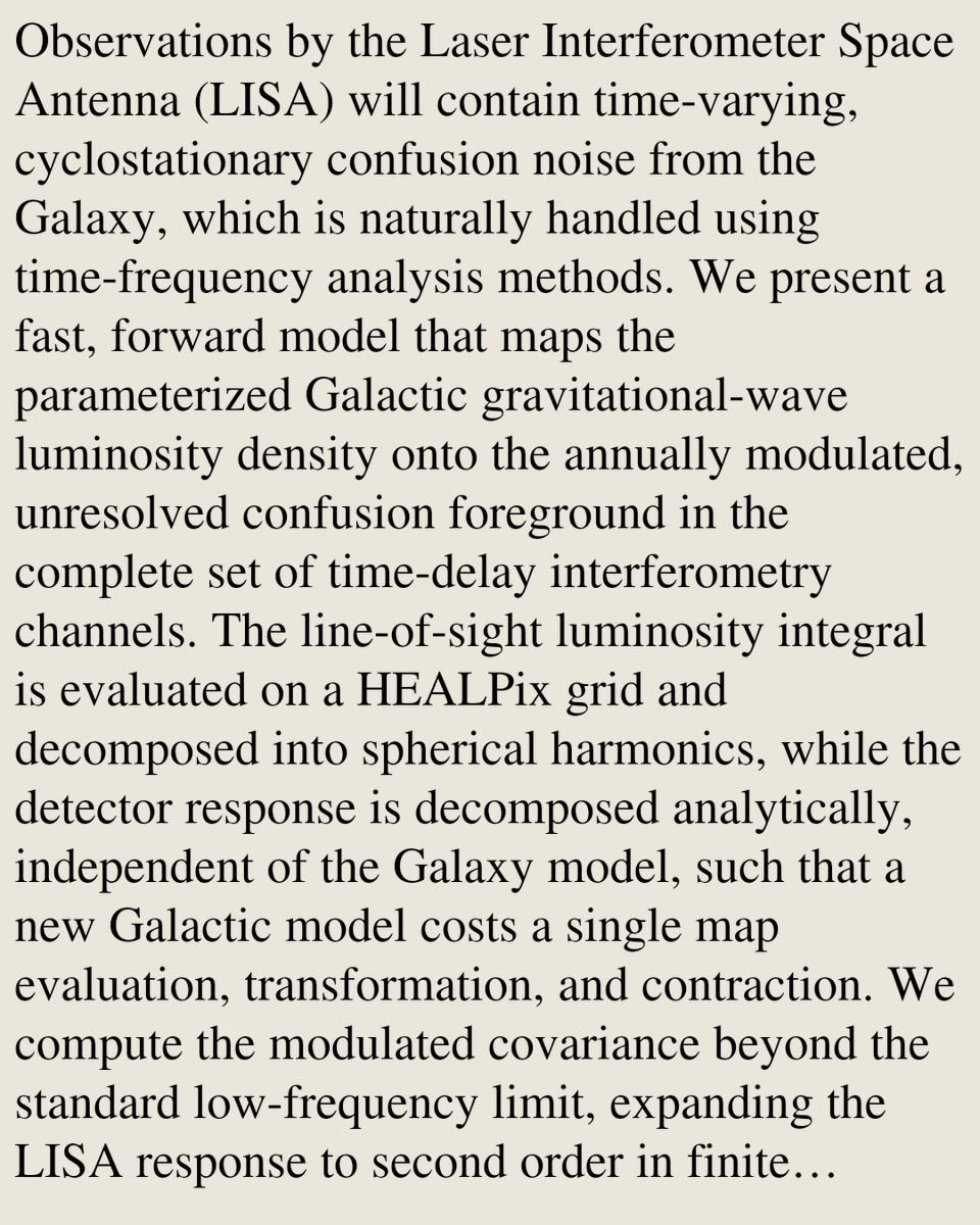 RelativityPaper's tweet photo. Time-Frequency Analysis for LISA: Galactic Foreground Modulation

Sudhi Mathur, Neil J. Cornish
https://t.co/Ls4SzQYN3r [𝚐𝚛-𝚚𝚌 𝚊𝚜𝚝𝚛𝚘-𝚙𝚑.𝙸𝙼] https://t.co/BgYxqLZYLc