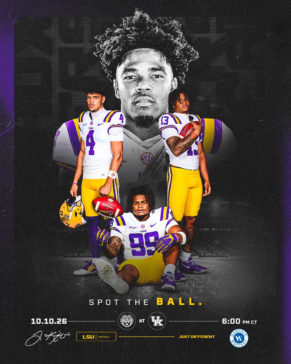 LSUfootball's tweet photo. Locked in on Lexington https://t.co/c5m4isNL93