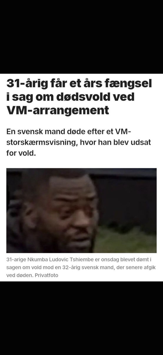 CHeegaard95's tweet photo. 1 års fængsel.

Det er straffen for at slå et andet menneske, som efterfølgende dør af slaget.

Et fredeligt storskærmsarrangement ender med, at en mand mister livet – og gerningsmanden får ét år.

Hvor er fornuften, retfærdigheden og logikken?

Vi bliver nødt til at se på vores straffelov og spørge os selv, om straffen står mål med konsekvenserne.

Der skal ske noget nyt.

#dkpol