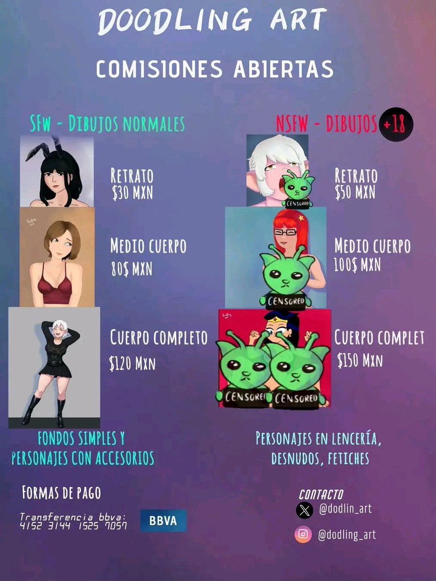 dodlin_art's tweet photo. Tengo comisiones abiertas bara bara 👻

#artcomissions #comissions #sfw #nsfw #digitalartist https://t.co/qHWENlZUn3