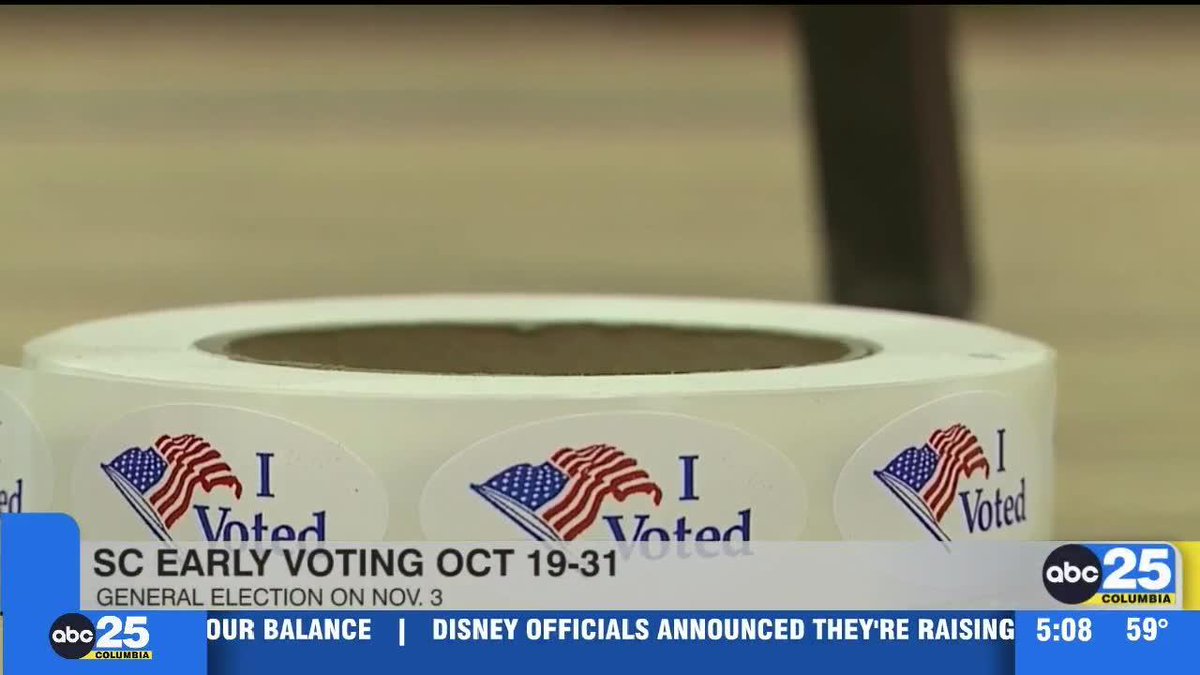 abc_columbia's tweet photo. In SC, Early voting for the November general election runs Monday, October 19- Saturday, October 31. https://t.co/bVxeE0E7s0 https://t.co/TcQtJnnlFa