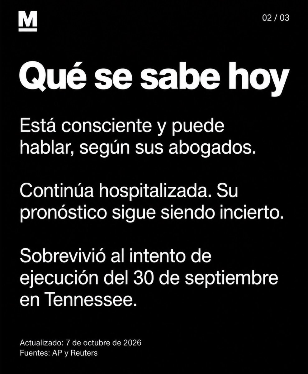 Maganewsec's tweet photo. Christa Pike despertó y puede hablar, según sus abogados, tras sobrevivir a una inyección letal en Tennessee. Sigue hospitalizada y su pronóstico es incierto.

#MagaNews #ChristaPike #Tennessee https://t.co/mhl1iEGQ6L