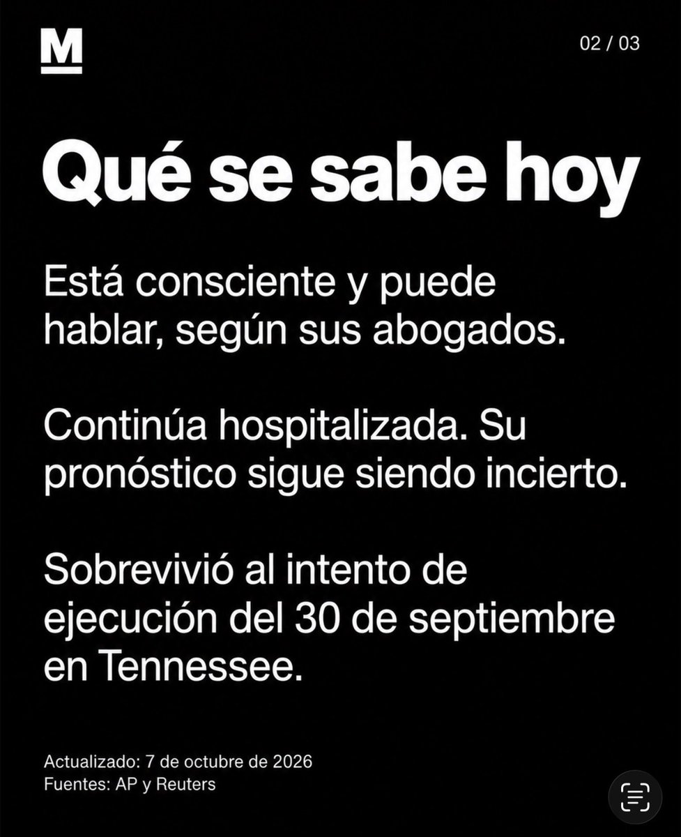 Maganewsec's tweet photo. Christa Pike despertó y puede hablar, según sus abogados, tras sobrevivir a una inyección letal en Tennessee. Sigue hospitalizada y su pronóstico es incierto.

#MagaNews #ChristaPike #Tennessee https://t.co/mhl1iEGQ6L