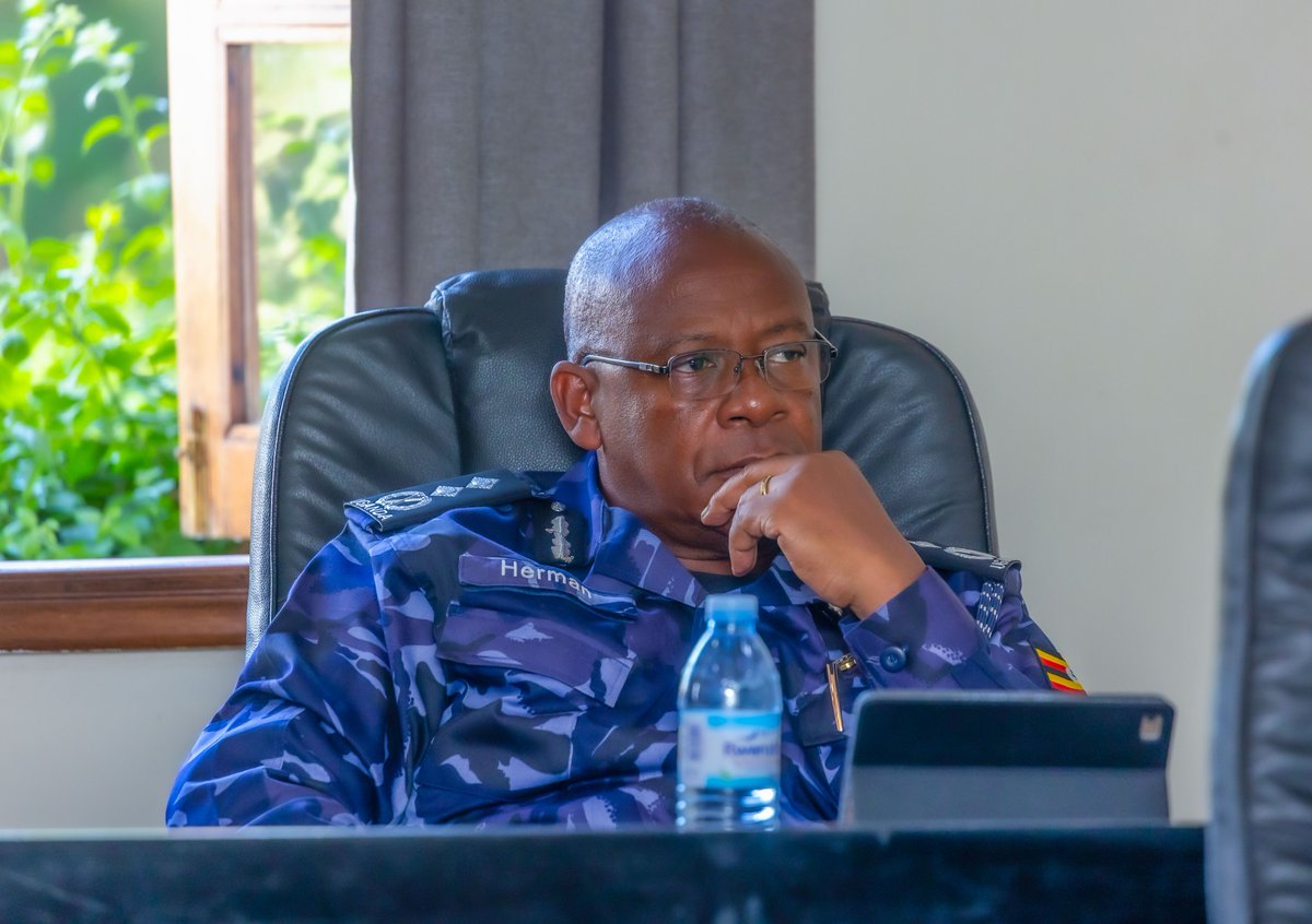 PoliceUg's tweet photo. The retreat was opened on Monday, 5 October 2026, by the Permanent Secretary, Ministry of Internal Affairs, Lt Gen Joseph Musanyufu, and closed by the Minister of Internal Affairs, Hon. Prof. Efraim Kamuntu. https://t.co/OqPPsruWpj