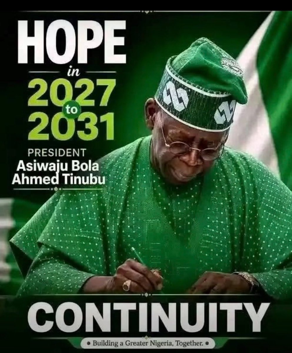 RealBlessingO's tweet photo. Thank you Your Excellency for Renewing the hope of Nigerians.🙏

Tinubu till 2031✅ https://t.co/m1AVZC5z7J