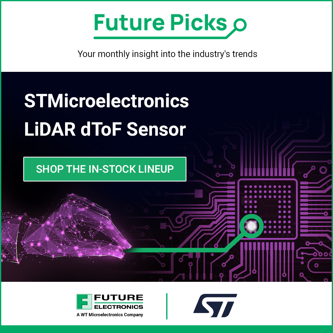 FutureElec's tweet photo. The VL53L9CX from @stmicro delivers detailed 3D depth mapping in a compact, reflowable module, integrating dual VCSELs, SPAD receivers, embedded processing, and more into a single solution. 

➡️ Learn more: https://t.co/FNuaWIInaP
#FutureElectronics https://t.co/3mxMKDvfGG