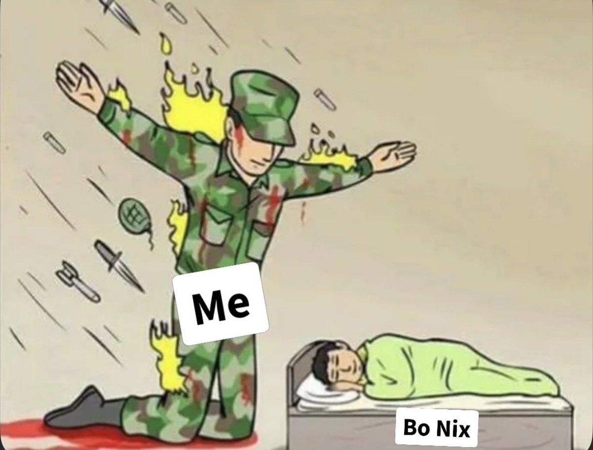 SleeperBroncos's tweet photo. If Bo Nix has a million fans, I’m one of them 

If Bo Nix has 5 fans, I’m one of them

If Bo Nix has 1 fan, that one is me 

If Bo Nix has no fans, I’m no longer alive

If the world is against Bo Nix, I am against the world https://t.co/3GzFKVO275