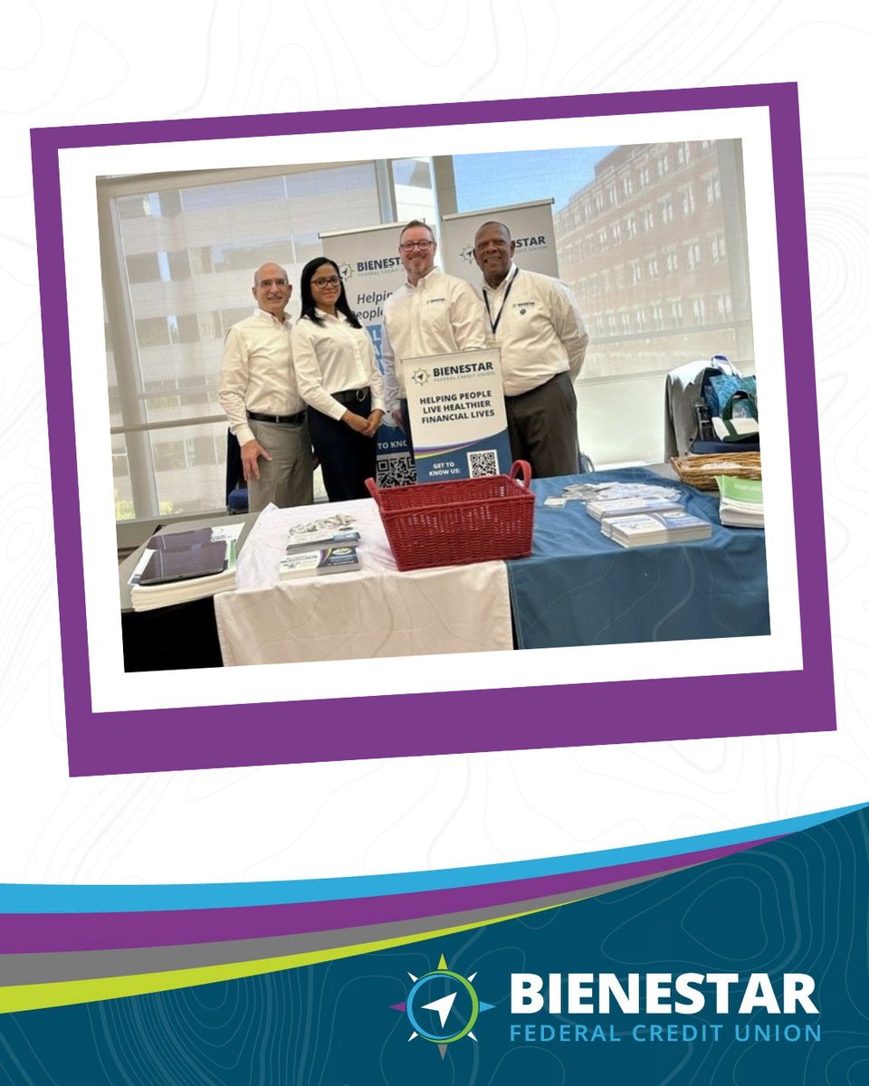 bienestarfcu's tweet photo. Hey, GW! 👋

We’re thrilled to be here at the Open Enrollment Fair connecting with GW faculty and staff, talking about financial care and how Bienstar FCU can help people live healthier financial lives!  💙 https://t.co/9IYE0e5G3L