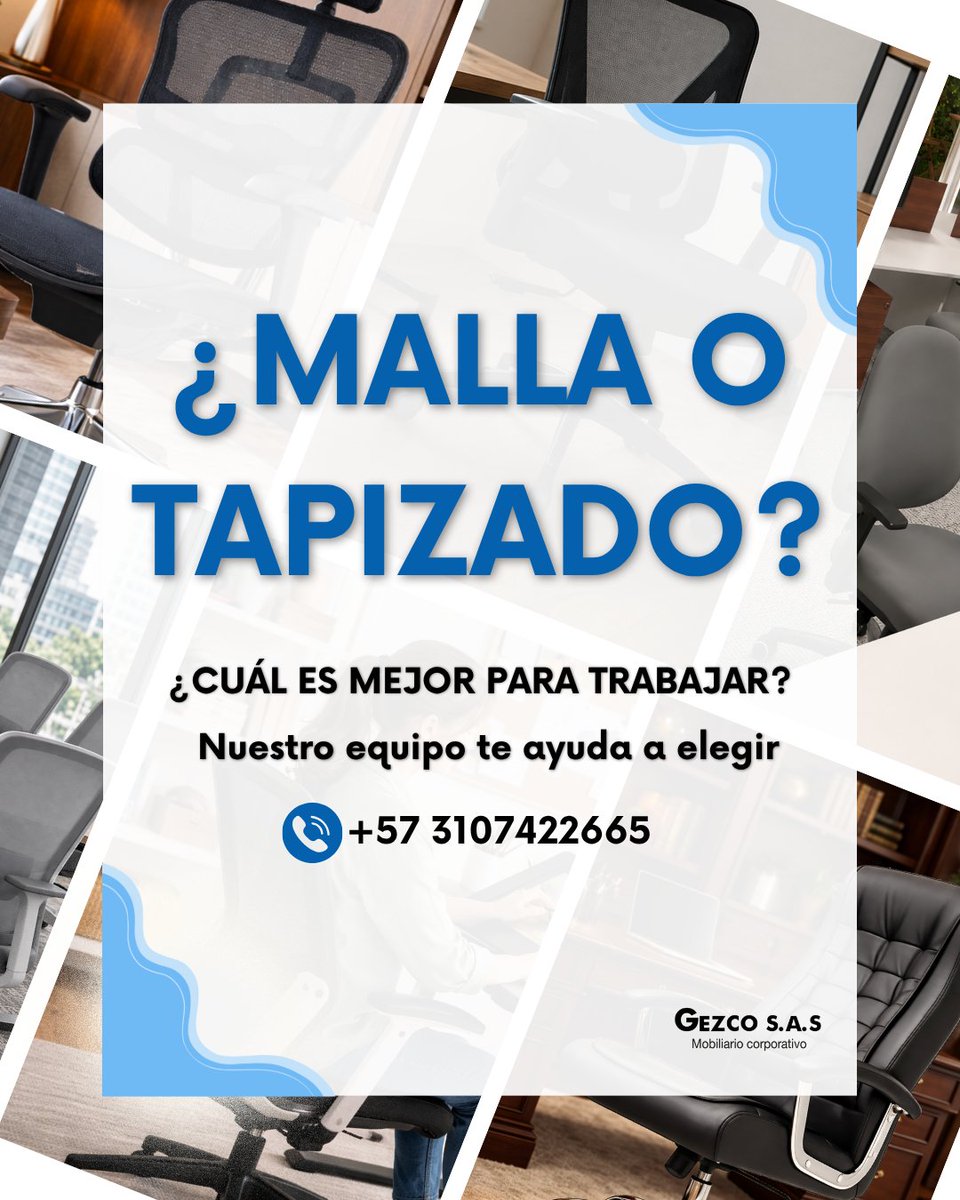 Gezcomobiliario's tweet photo. ¿Cuál es mejor para trabajar?
 Nosotros te ayudamos a elegir la silla más adecuada para tu jornada: 
📞 +57 310 742 2665 
📍 Calle 11 #16-36 B/ Bretaña, Cali 
🌐 https://t.co/RRCmWIS9iL https://t.co/Ke2hMHPEL3