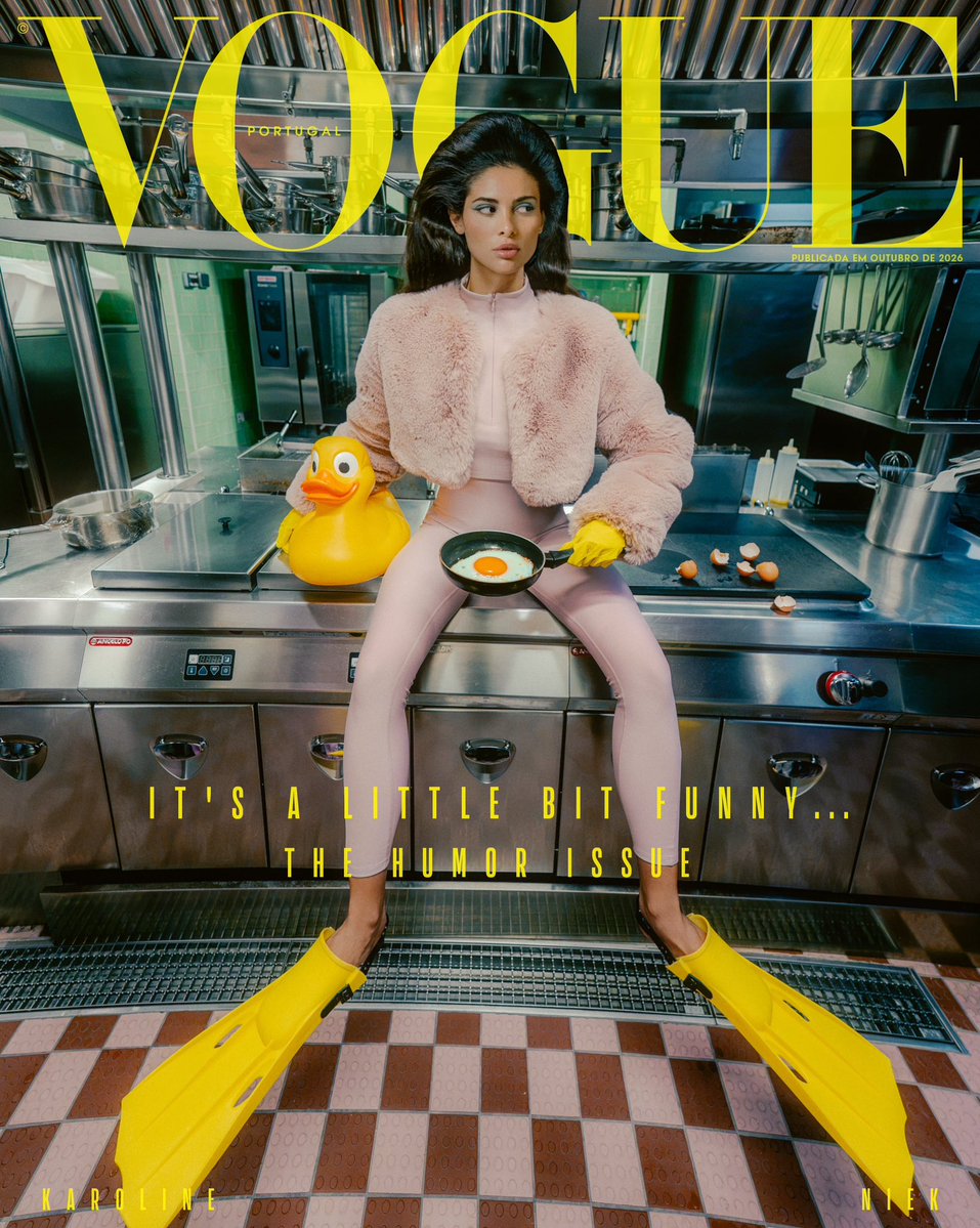 hionfashion's tweet photo. Vogue Portugal explores humour in all it’s form for their October 2026 ‘The Humour Issue’

Styling by Lily Bling and photography by Jamie Nelson https://t.co/xo82y0iPmr