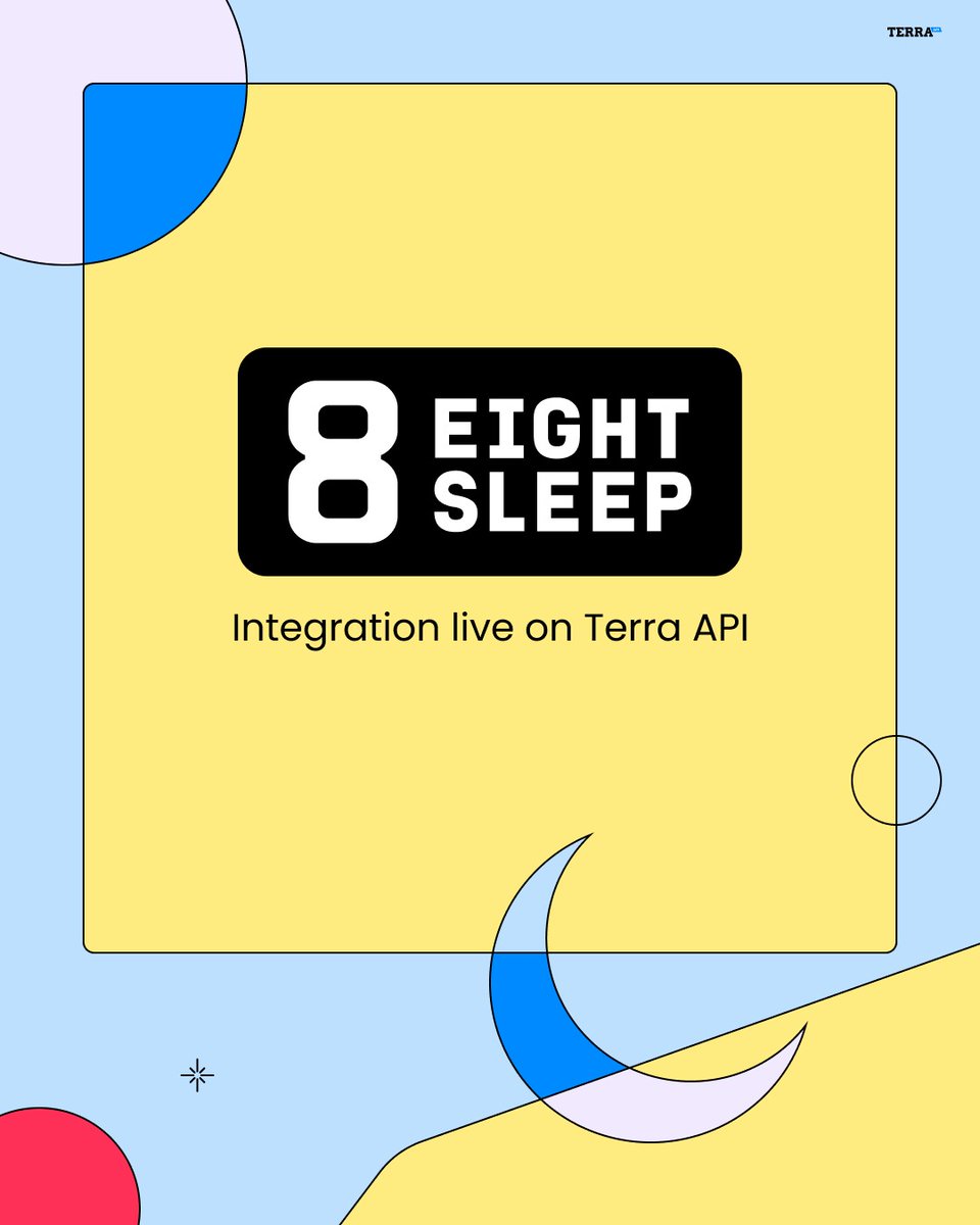 TerraAPI's tweet photo. The @eightsleep integration is now live on Terra API!

Starting today, members can choose which apps receive their Eight Sleep sleep stages, heart rate, HRV, respiratory rate, snoring, sleep efficiency and more, delivered through Terra API's sleep model. https://t.co/AasW97N6v5
