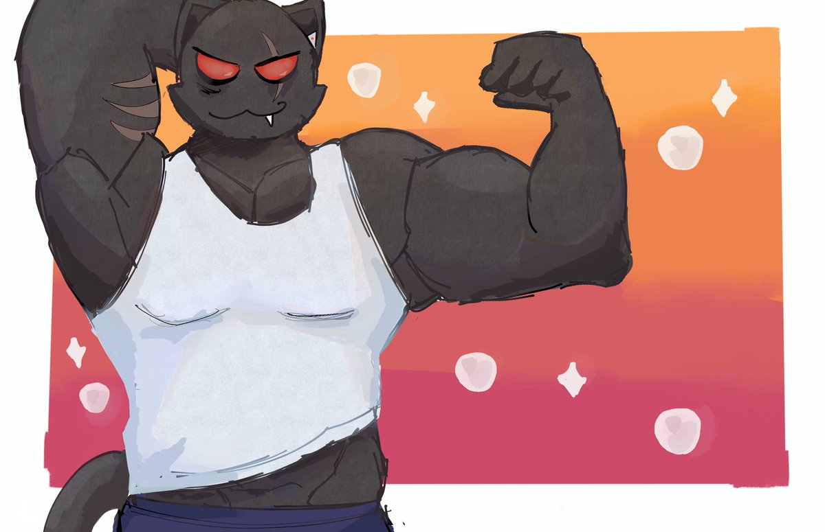 EmberHere11's tweet photo. Tried something new!!  :> Shadow meowscles! #fortnite #furry #FortniteArt https://t.co/oqO1lkiDyQ
