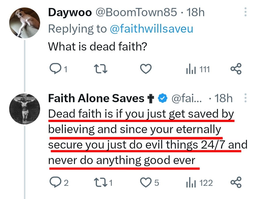 RisingDisciples's tweet photo. @Dxnzxl99 @DixitEtFecit It's impossible to have a rational, reasonable dialogue with people, like you, who are somehow able to swallow the kind of Blasphemous filth taught by deceivers like Yankee Arnold and the other hyper-grace heretics below.

May the Lord free you from deception &amp; delusion. https://t.co/1DouADjmoQ