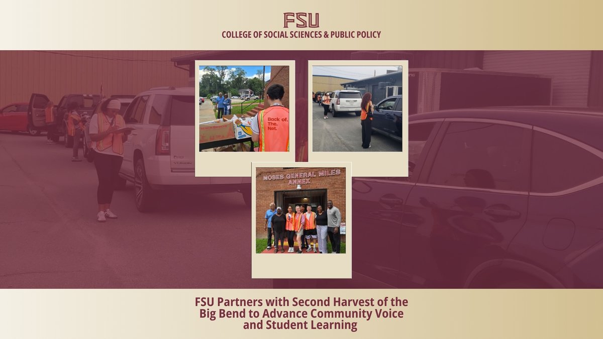 FSUCOSSPP's tweet photo. FSU partnered with @SecondHarvestBB on the Leon County Neighbor Engagement Survey, combining student learning with local outreach to gather feedback from residents accessing food assistance. Co-led by Dr. Deanna Barath &amp; Dr. Ursula Keller Weiss! 🤝 https://t.co/zTjZOhfmPe