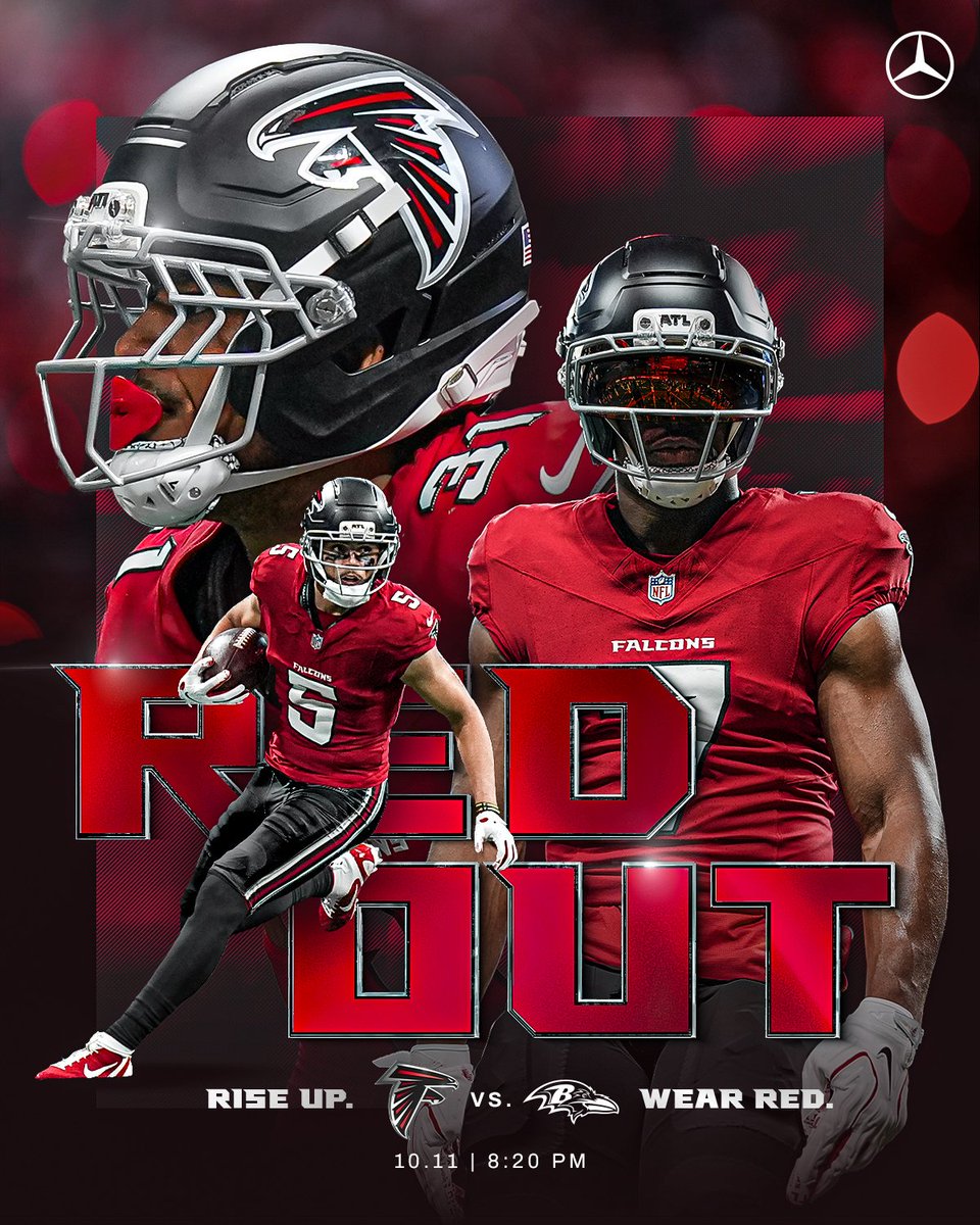 AtlantaFalcons's tweet photo. Painting @MBStadium RED on Sunday night! 🚨 https://t.co/FoJY5CfISn