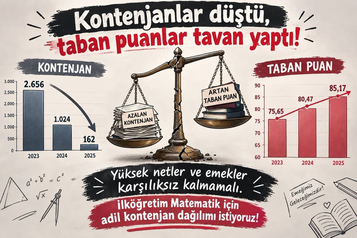 asdfghasdfz's tweet photo. 5 ve 8. sınıf öğrencilerimizin matematiğe daha fazla zaman ayırabilmesi, eksiklerini tamamlayabilmesi ve konuları pekiştirebilmesi için seçmeli matematik dersleri yeniden getirilmelidir. @YilmazzGuney @meb_ttkb @Yusuf__Tekin @mahmudinan @cemgencoglu #imösecmelimatgelsin https://t.co/hwfwUUnwuo