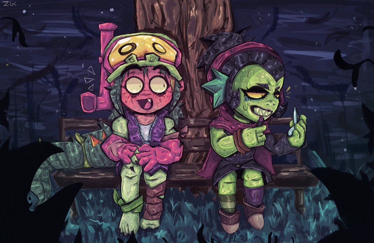 FUNTIME19871's tweet photo. Alli and Willow, sitting in a tree....
#BrawlStarsArt #BrawlStars #willow #alli https://t.co/BeC3EDPKaU
