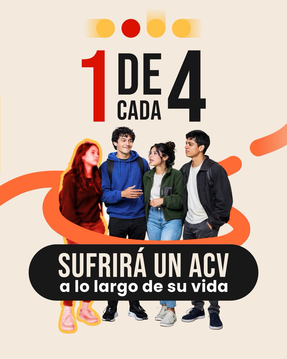 ACEVE_Chile's tweet photo. "Solo le da a los adultos mayores" es un mito. El ACV puede ocurrir en cualquier momento y actuar a tiempo puede salvar vidas.

1 de cada 4 personas sufrirá un #ACV a lo largo de su vida. Por eso, reconocer los síntomas y actuar rápidamente es fundamental. #PonteLaCamisetaACV https://t.co/Kr9U7awx1d