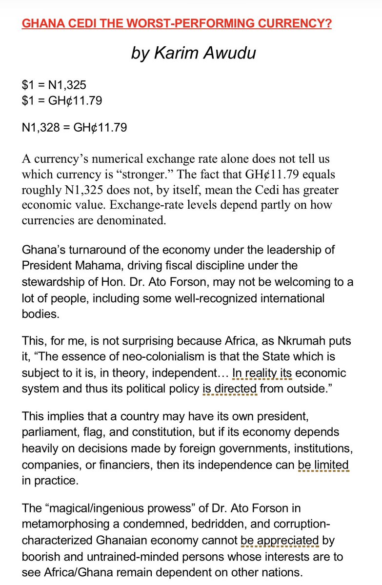 Karim_A0's tweet photo. A MUST-READ PIECE ON GHANA’S ECONOMIC TURNAROUND.

#AbanPapaAba https://t.co/CQP4Tu8XOg