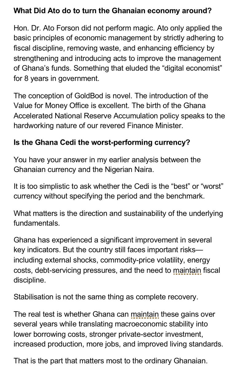 Karim_A0's tweet photo. A MUST-READ PIECE ON GHANA’S ECONOMIC TURNAROUND.

#AbanPapaAba https://t.co/CQP4Tu8XOg