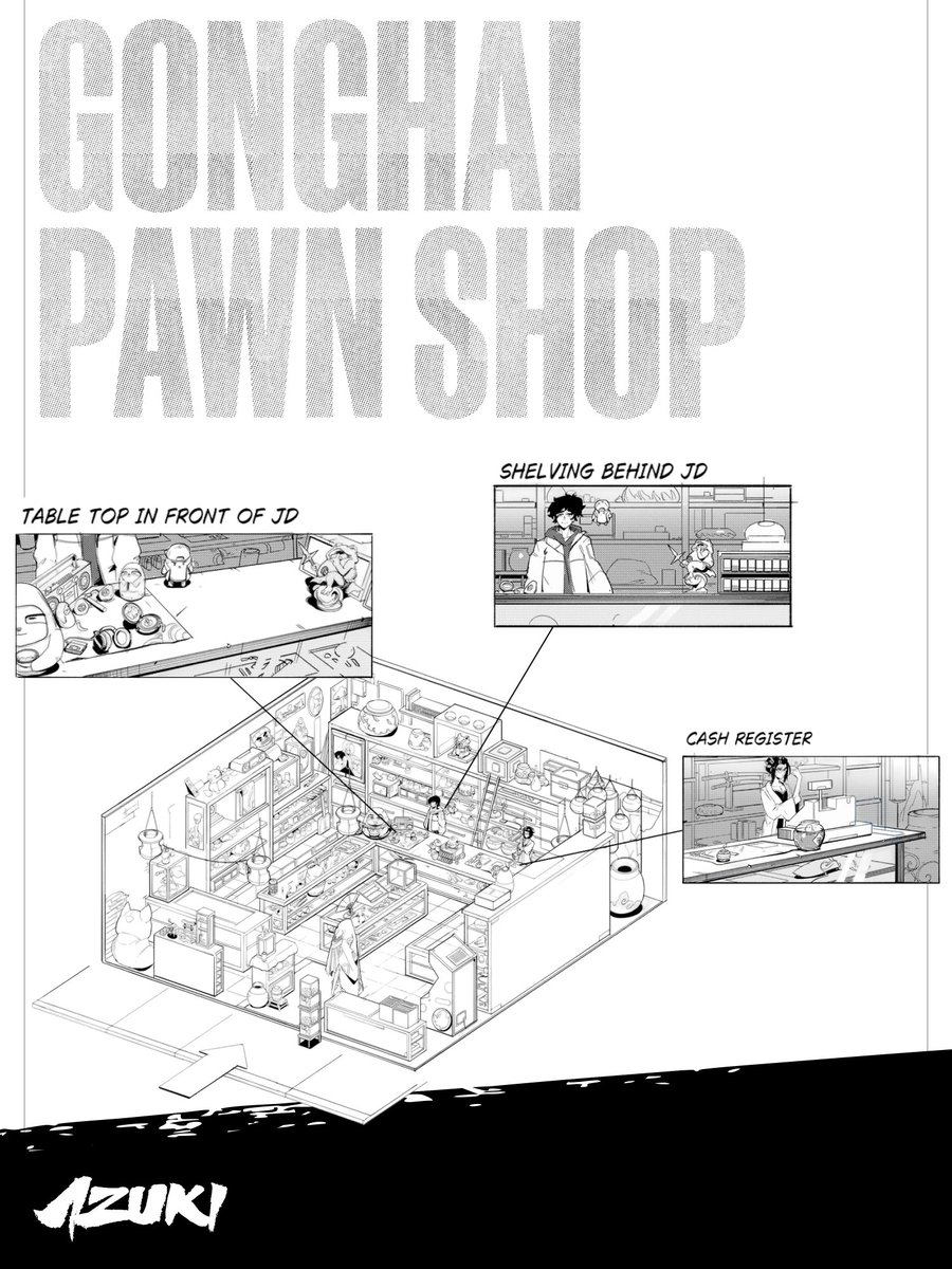 AzukiManga's tweet photo. WELCOME TO GONGHAI PAWN SHOP 公海押 • Alley 🏮
Let us show you around. https://t.co/D9ZmafmCv0