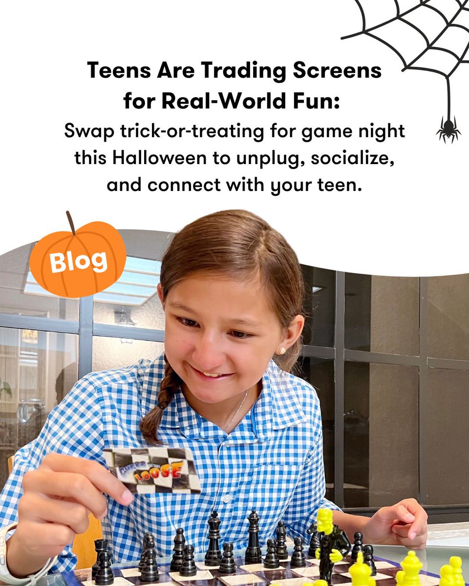 SimplyFun's tweet photo. Game night is making a comeback with Gen Z 🎲 . This Halloween, swap trick-or-treating for a teen-friendly game night—giving teens a chance to unplug, laugh, compete and connect IRL.

Link: https://t.co/SmCcwXqO9o https://t.co/lmEYOkbvd2